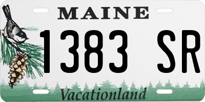 ME license plate 1383SR