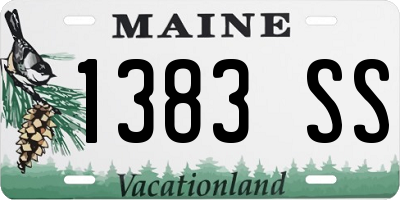 ME license plate 1383SS