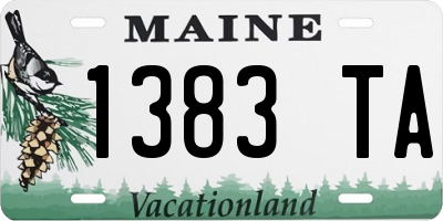 ME license plate 1383TA