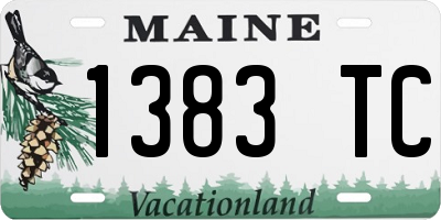 ME license plate 1383TC