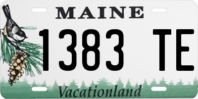 ME license plate 1383TE