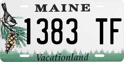 ME license plate 1383TF