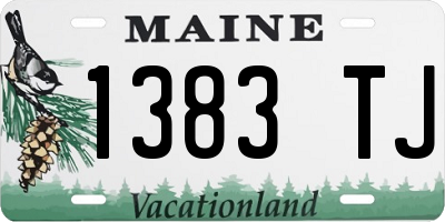 ME license plate 1383TJ