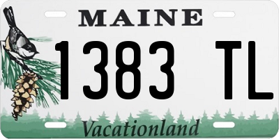 ME license plate 1383TL