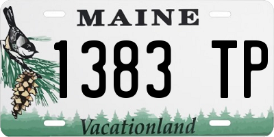 ME license plate 1383TP