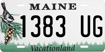 ME license plate 1383UG