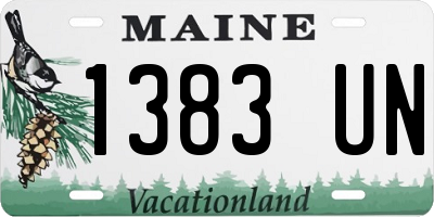 ME license plate 1383UN