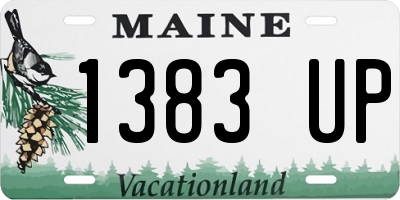 ME license plate 1383UP