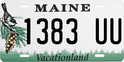 ME license plate 1383UU