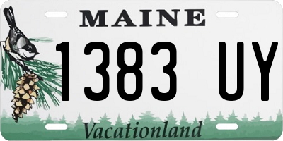 ME license plate 1383UY