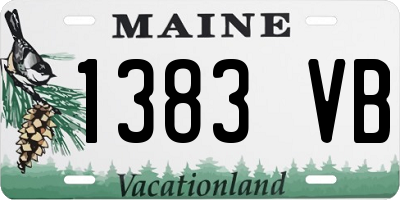 ME license plate 1383VB