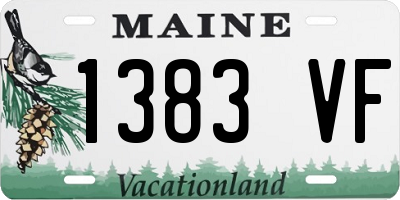 ME license plate 1383VF