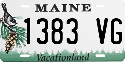 ME license plate 1383VG