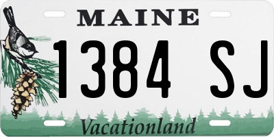 ME license plate 1384SJ