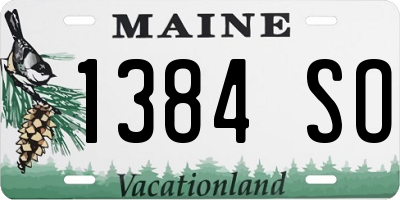 ME license plate 1384SO