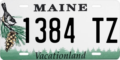 ME license plate 1384TZ