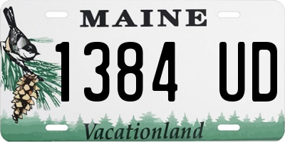 ME license plate 1384UD