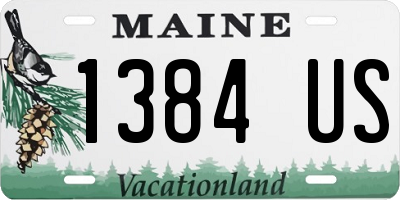 ME license plate 1384US