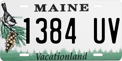 ME license plate 1384UV