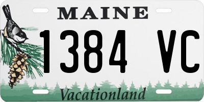 ME license plate 1384VC