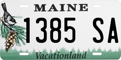 ME license plate 1385SA