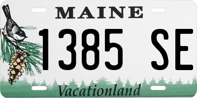 ME license plate 1385SE