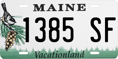 ME license plate 1385SF