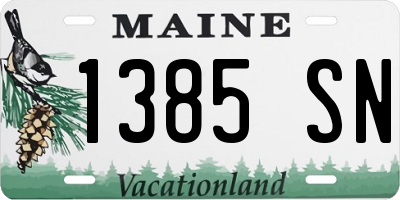 ME license plate 1385SN