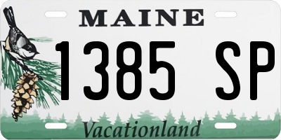 ME license plate 1385SP
