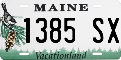 ME license plate 1385SX