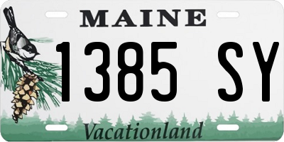 ME license plate 1385SY