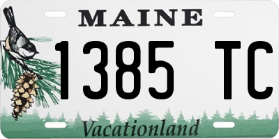 ME license plate 1385TC