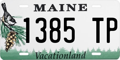 ME license plate 1385TP