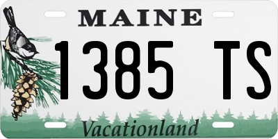 ME license plate 1385TS