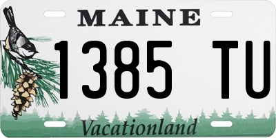 ME license plate 1385TU