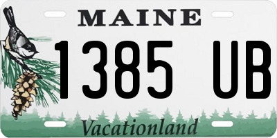 ME license plate 1385UB