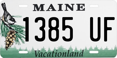 ME license plate 1385UF