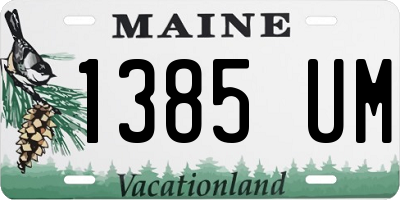 ME license plate 1385UM
