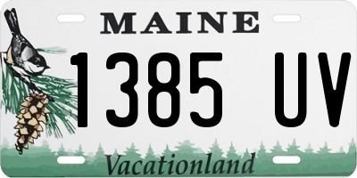 ME license plate 1385UV