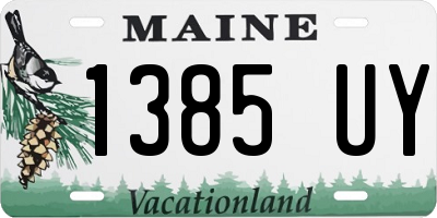 ME license plate 1385UY