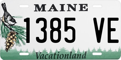 ME license plate 1385VE