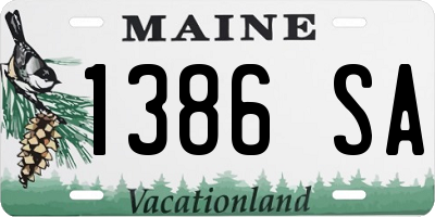 ME license plate 1386SA