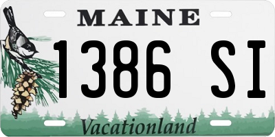 ME license plate 1386SI