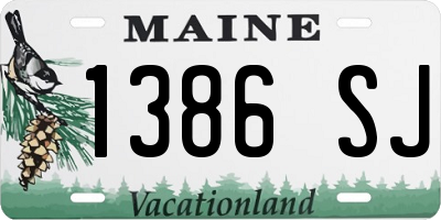 ME license plate 1386SJ