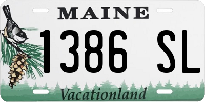 ME license plate 1386SL
