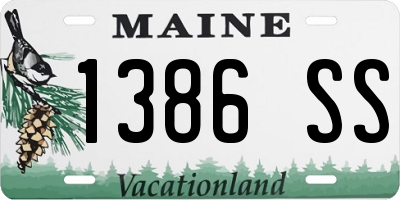 ME license plate 1386SS