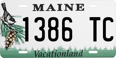 ME license plate 1386TC