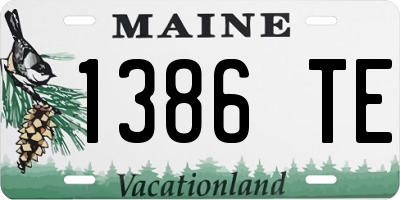 ME license plate 1386TE