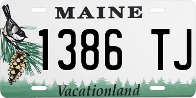 ME license plate 1386TJ