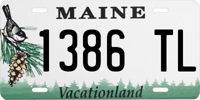 ME license plate 1386TL